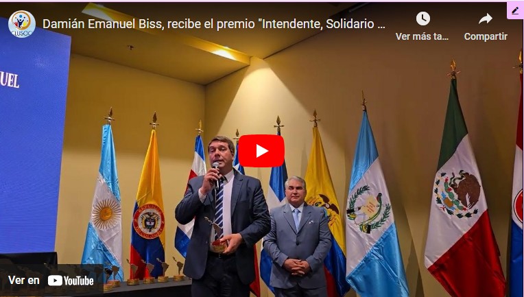 Damián Emanuel Biss recibe el premio «Intendente Solidario e Incluyente de Latinoamérica 2024»