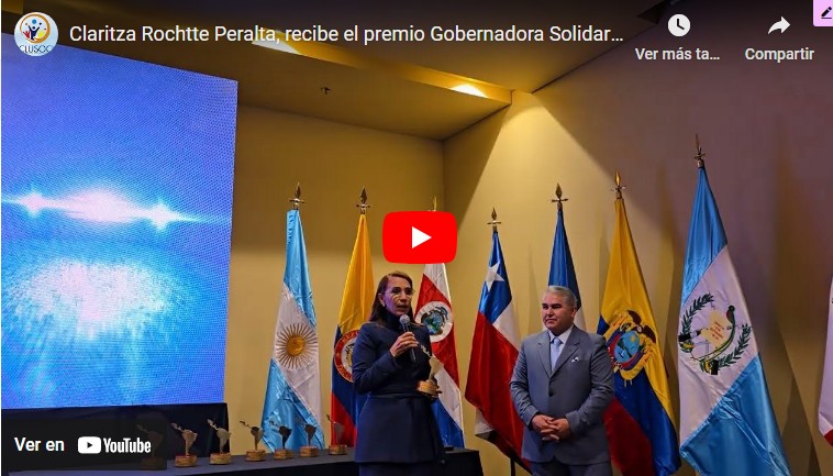 Claritza Rochtte Peralta de Senior recibe el premio «Gobernadora Solidaria e Incluyente de Latinoamérica 2024»