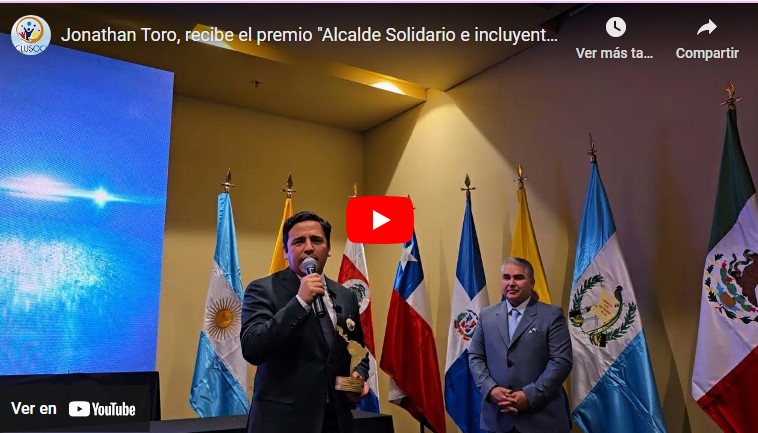 Luis Jonathan Toro Largacha recibe el premio «Alcalde Solidario e Incluyente de Latinoamérica 2024»