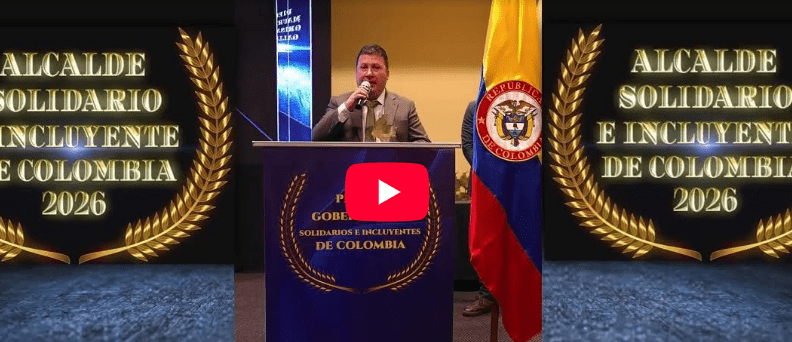 Diego Mauricio Grisales Gallego, recibe el premio Alcalde Solidario e Incluyente de Colombia 2026