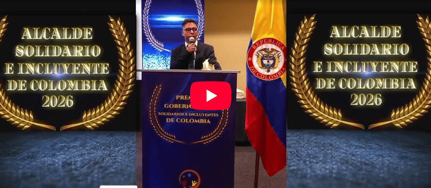 Jhonny Alejandro Muñoz Gutiérrez, recibe el premio Alcalde Solidario e Incluyente de Colombia 2026