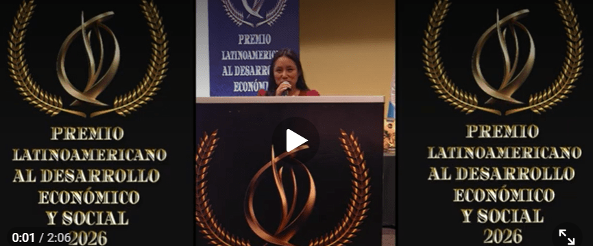 Miriam Magda Hancco Huallpa recibe el premio Latinoamericano al Desarrollo Económico y Social 2026